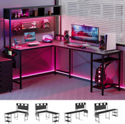 Milton XHQ02-X.01.02.06.A6602 Black 94.5" Reversible L Shape Desk