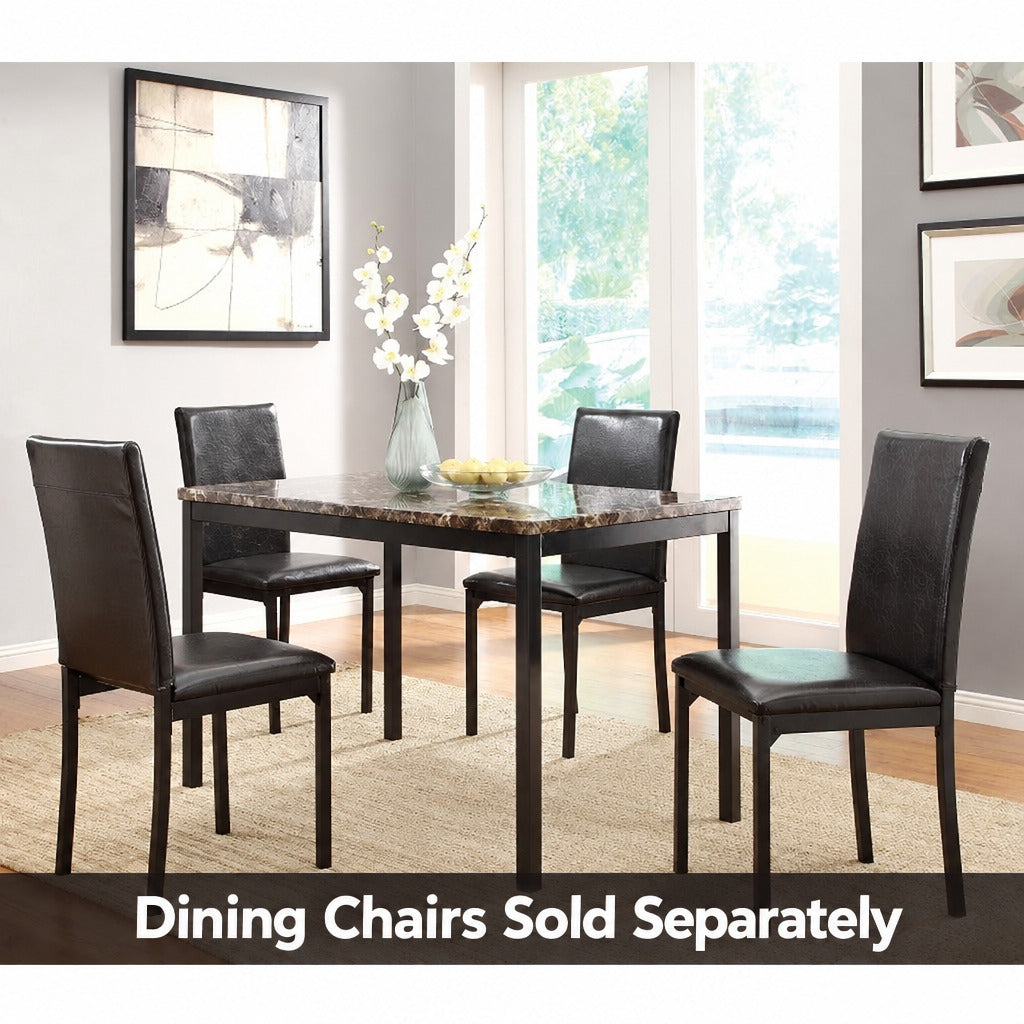 Homelegance 2601-48 Tempe Brown Faux Marble Top Dining Table