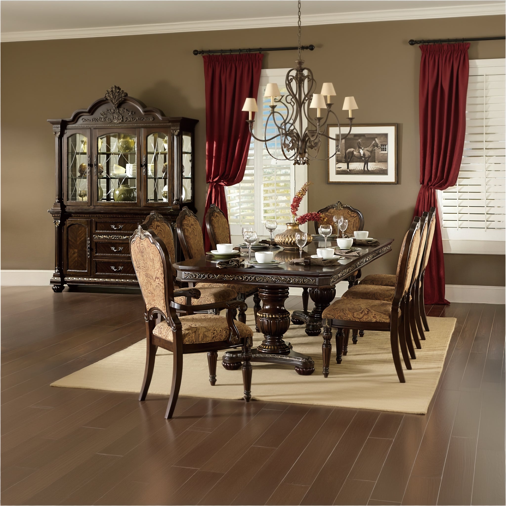 Homelegance 1808 Russian Hill Traditional 7 Piece Dining Room Set