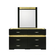 FOA FM72015BK-DM Lucida Black LED Dresser Mirror