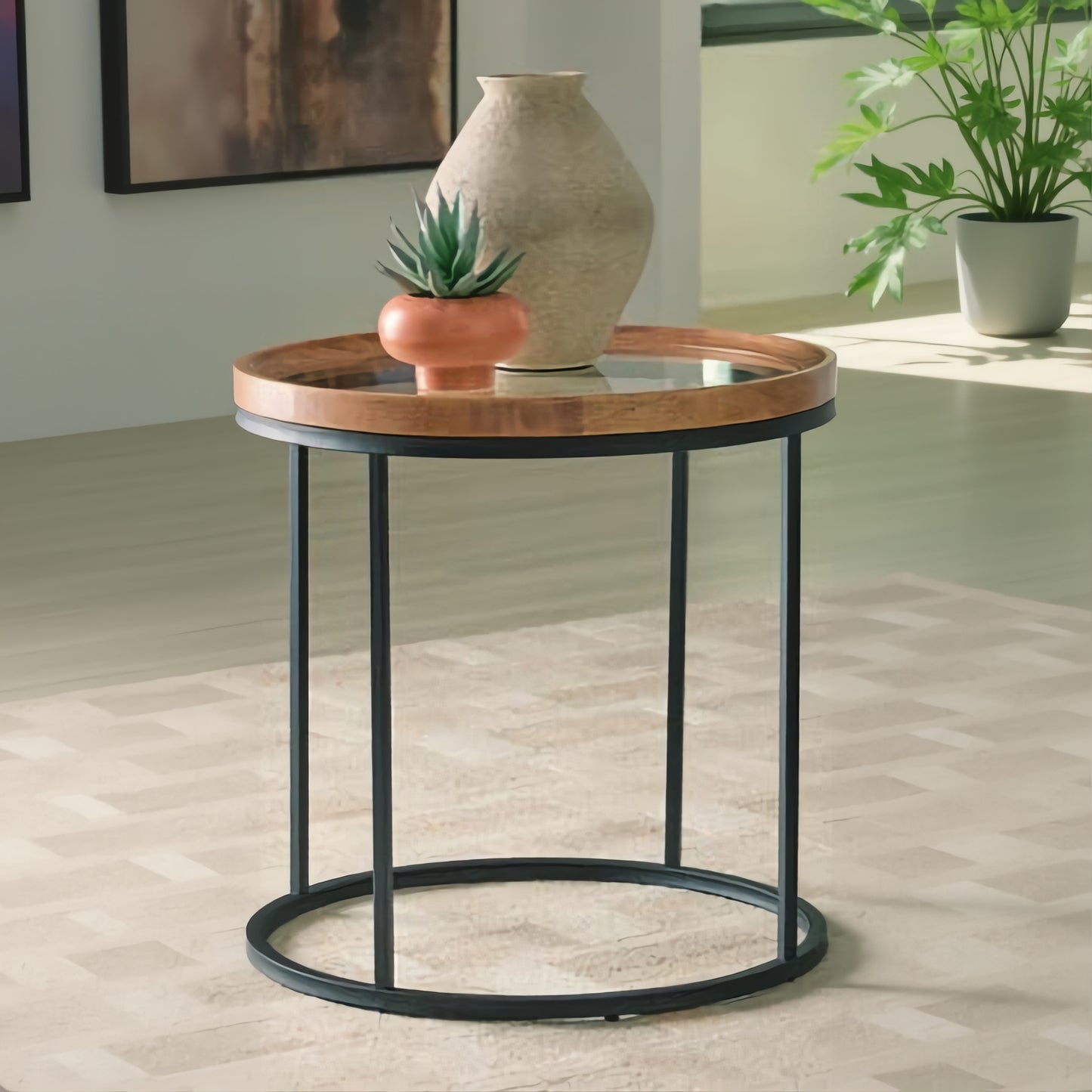 Ashley T502-6 Noraluna Round End Table