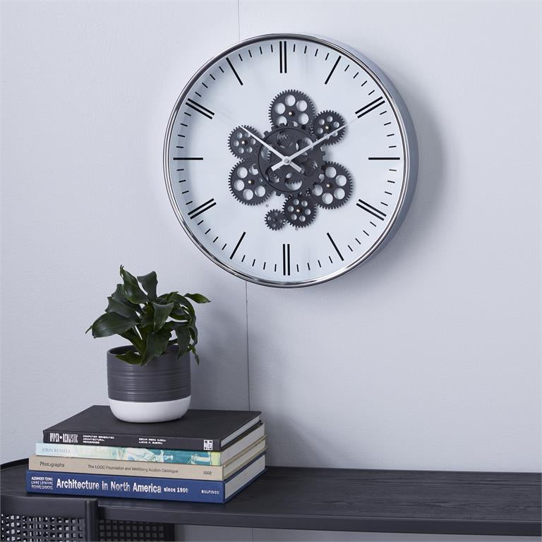 UMA 67534 Round White Metal Wall Clock
