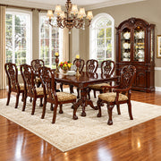 FOA CM3212 Elana Cherry 7 Piece Dining Set w/ Leaf