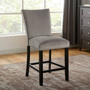 FOA CM3744GY-PC Kian Velvet Grey Counter Height Side Chairs