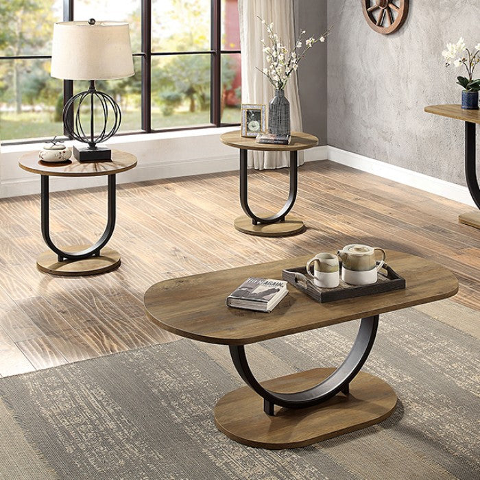 FOA CM4199A-3PK Olbia 3 Piece Occasional Table Set