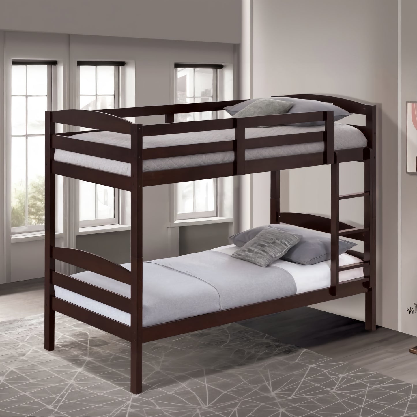 FOA FM-BK110ES-T Finsbury Espresso Twin / Twin Bunk Bed