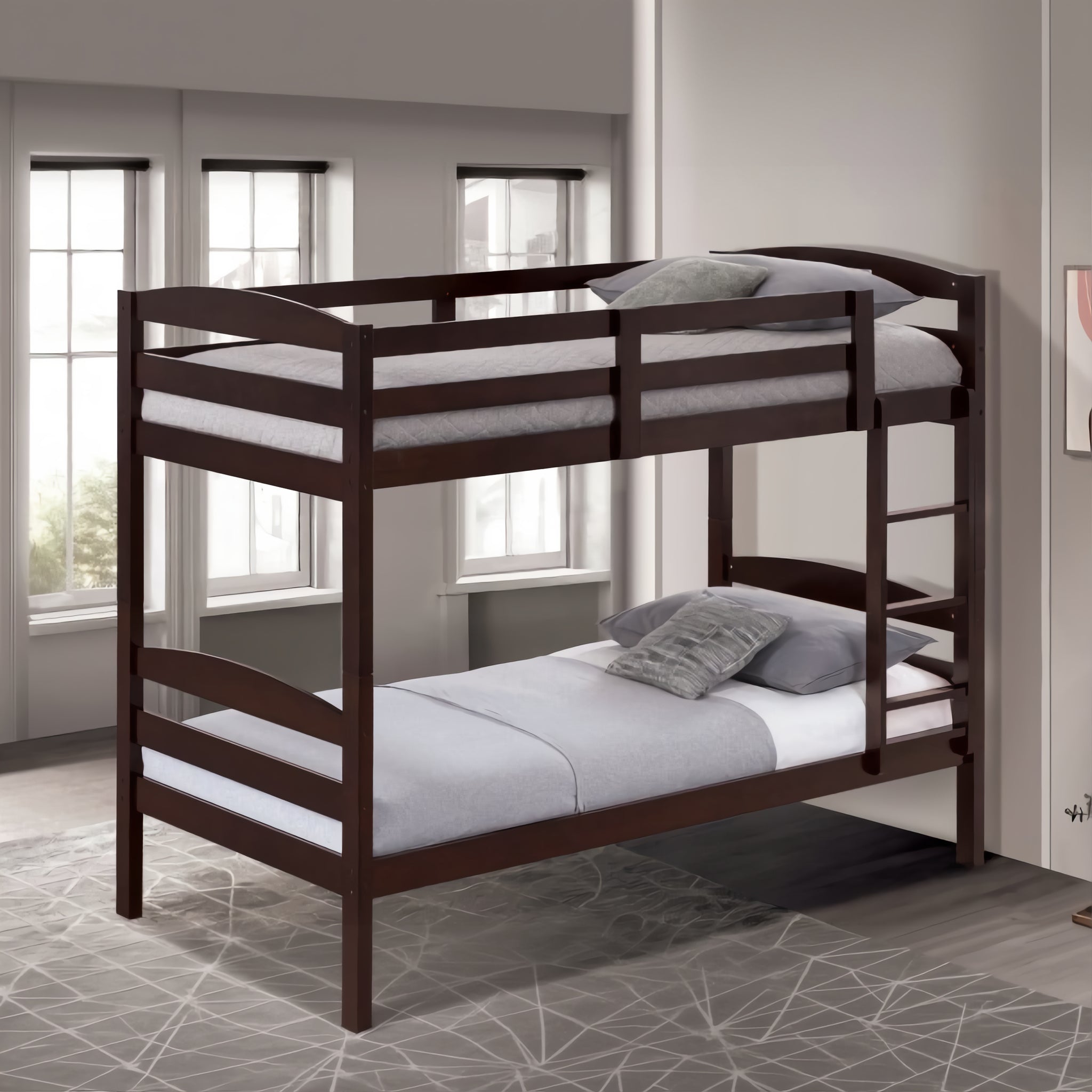 FOA FM-BK110ES-T Finsbury Espresso Twin / Twin Bunk Bed