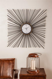 UMA 77637 Black Iron Modern Wall Clock