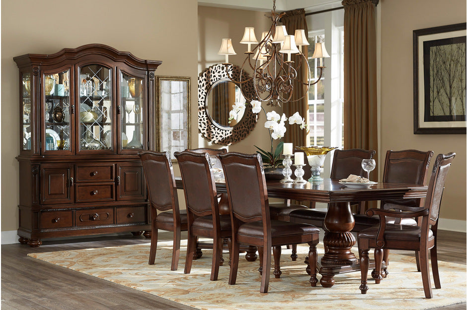 Homelegance 5473 Lordsburg 7 Piece Dining Table Set w/ 2 Arm Chairs & 4 Side Chairs