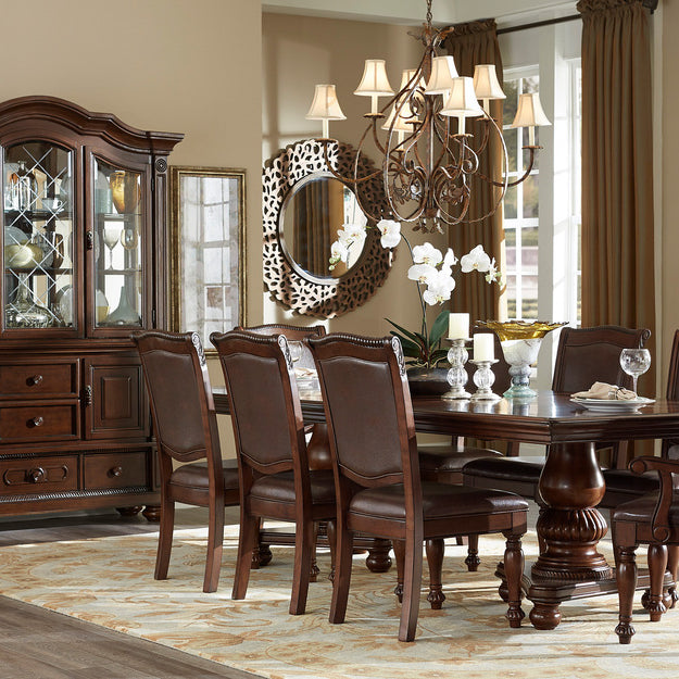 Homelegance 5473 Lordsburg 7 Piece Dining Table Set w/ 2 Arm Chairs & 4 Side Chairs