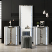 FOA FM72011LG-V-SET Cleburne LED Vanity w/ Stool Set