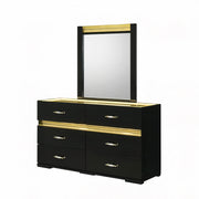FOA FM72015BK-DM Lucida Black LED Dresser Mirror
