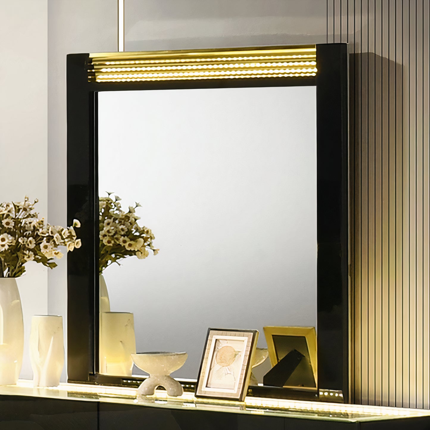 FOA FM72015BK-M Lucida Black LED Mirror
