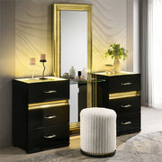 FOA FM72015BK-V Lucida Black LED Vanity w/ Stool