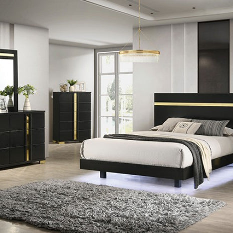 FOA FM7217BK-C Lillestrom Black & Gold Chest