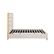FOA FM77005GDWH-K-BED Andriola Gold & White Platform King Bed