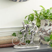 UMA 98693 Silver People on Bikes Sculpture