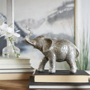 UMA 84930 Silver Engraved Floral Elephant