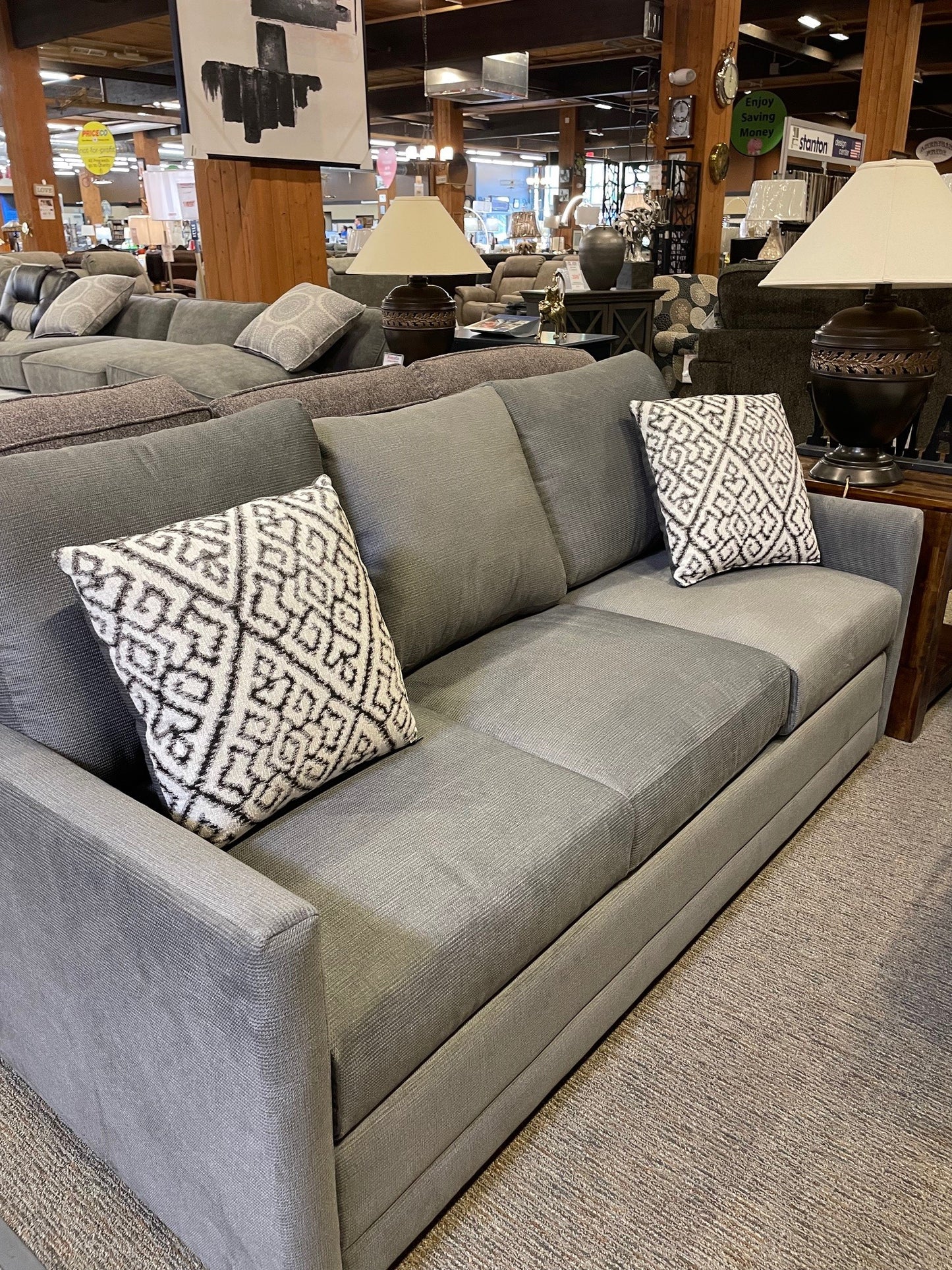 Stanton 20015 Luscious Shitake Decor Silver Queen Sofa Sleeper