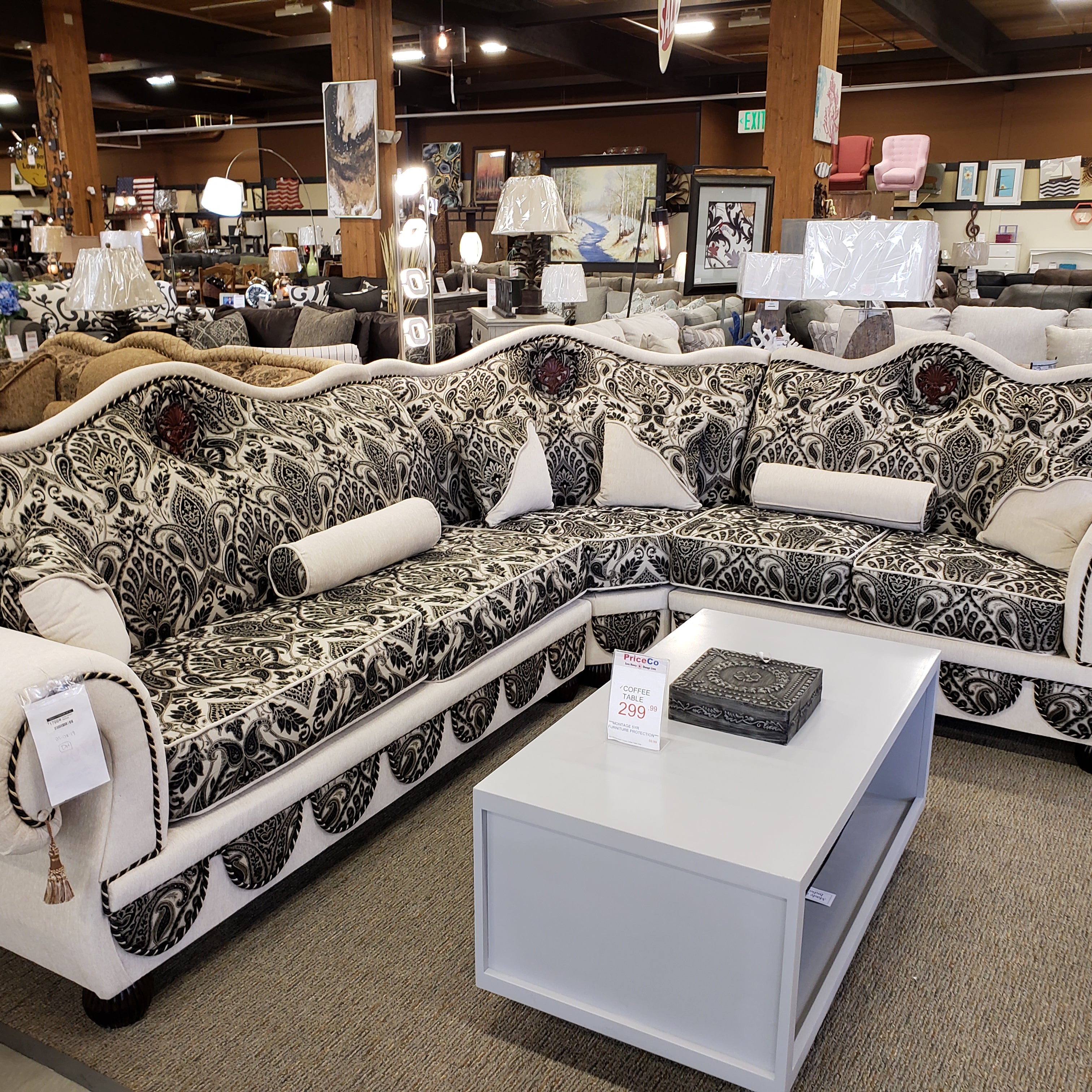 Cortez Macaria White Sectional