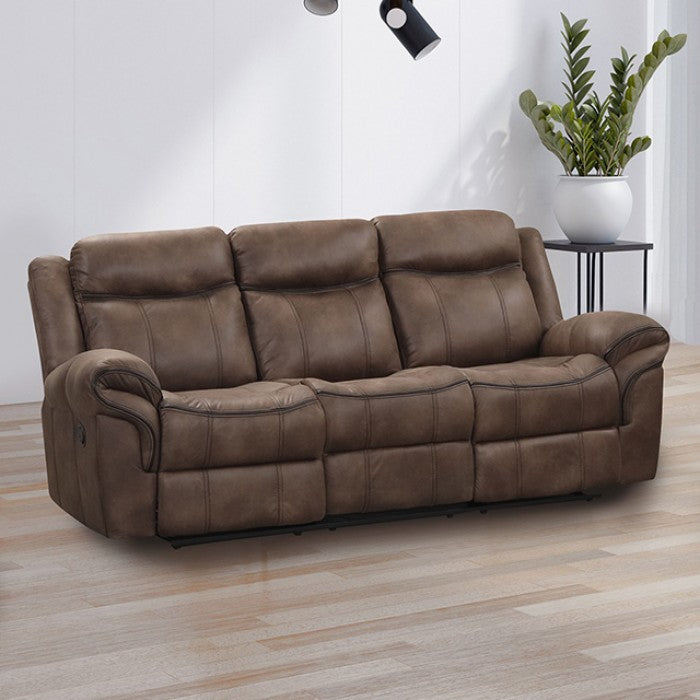 FOA NX6001BR-SF Agata Brown Manual Sofa