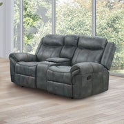 FOA NX6001DG-LV Agata Dark Gray Manual Glider Loveseat