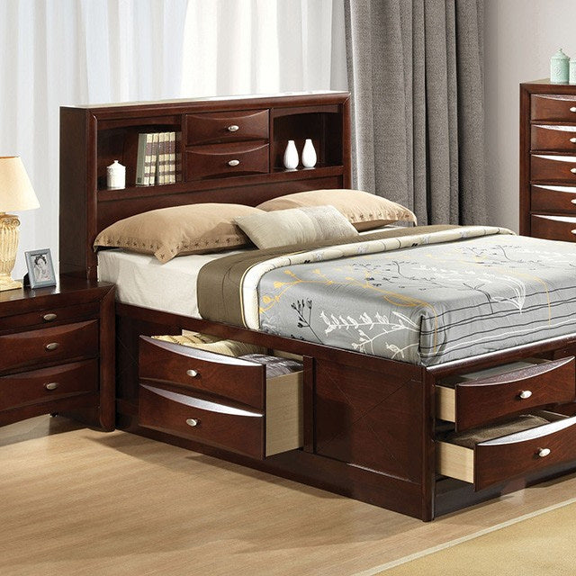 FOA FM7210CH-Q-BED Zosimo Cherry Queen Bed