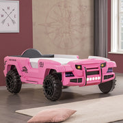 FOA 7724PK-BED Randlar Pink Jeep Twin Bed w/ LED Lights & Sound