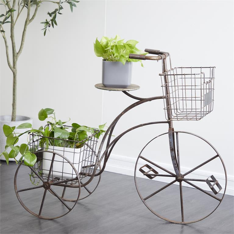 UMA 94882 Brown Metal Farmhouse Plantstands