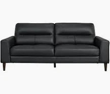 Homelegance 8566BLK-3 Lewes Black Leather Sofa