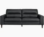 Homelegance 8566BLK-3 Lewes Black Leather Sofa