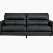 Homelegance 8566BLK-3 Lewes Black Leather Sofa