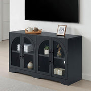 FOA SL-AC8000BK-3A Halstead Black TV Stand