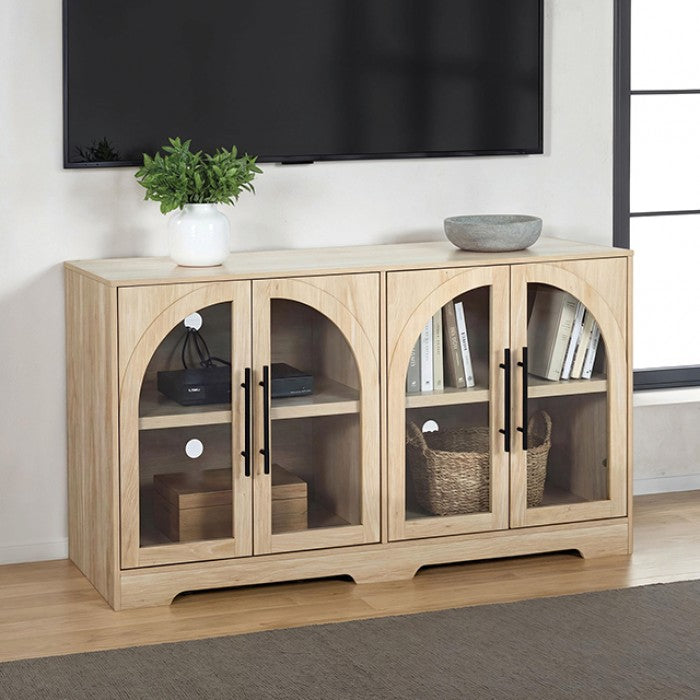 FOA SL-AC8000NT-3A Halstead Natural Media Console