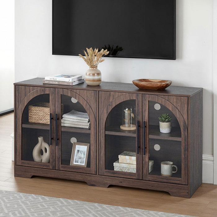 FOA SL-AC8000WN-3A Halstead Walnut TV Stand