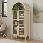 FOA SL-AC8001NT-3A Gateshead Natural Arched Cabinet