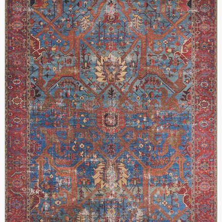 Loloi Loren LQ-10 Blue / Red 5 x 7