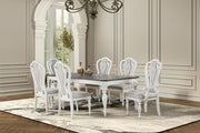 FOA TM3050WH-T-7PC White Traditional 7 Piece Dining Set