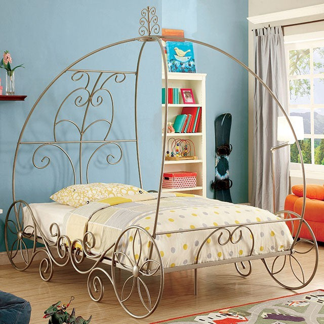 FOA CM7705CPN-T Enchant Champagne Twin Carriage Bed