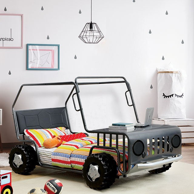 FOA CM7766-BED Trekker Gun Metal Truck Twin Bed
