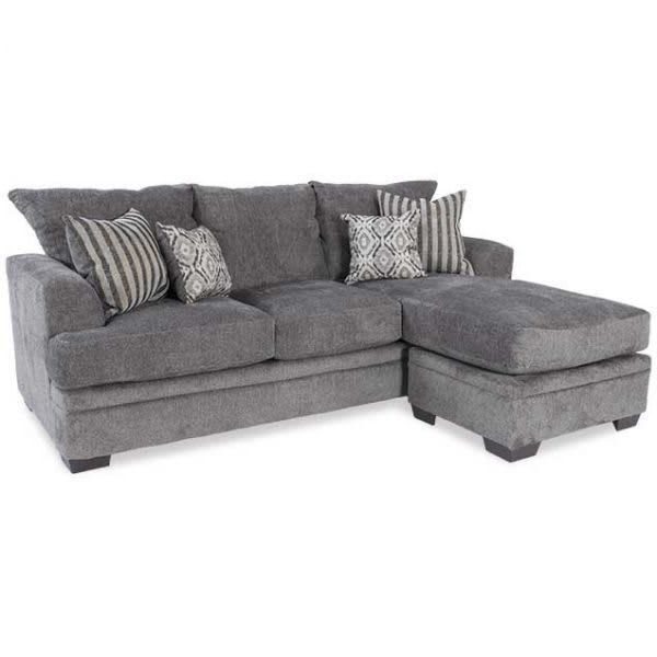 American Furniture 3657 1664 Cornell Pewter Sofa Chaise