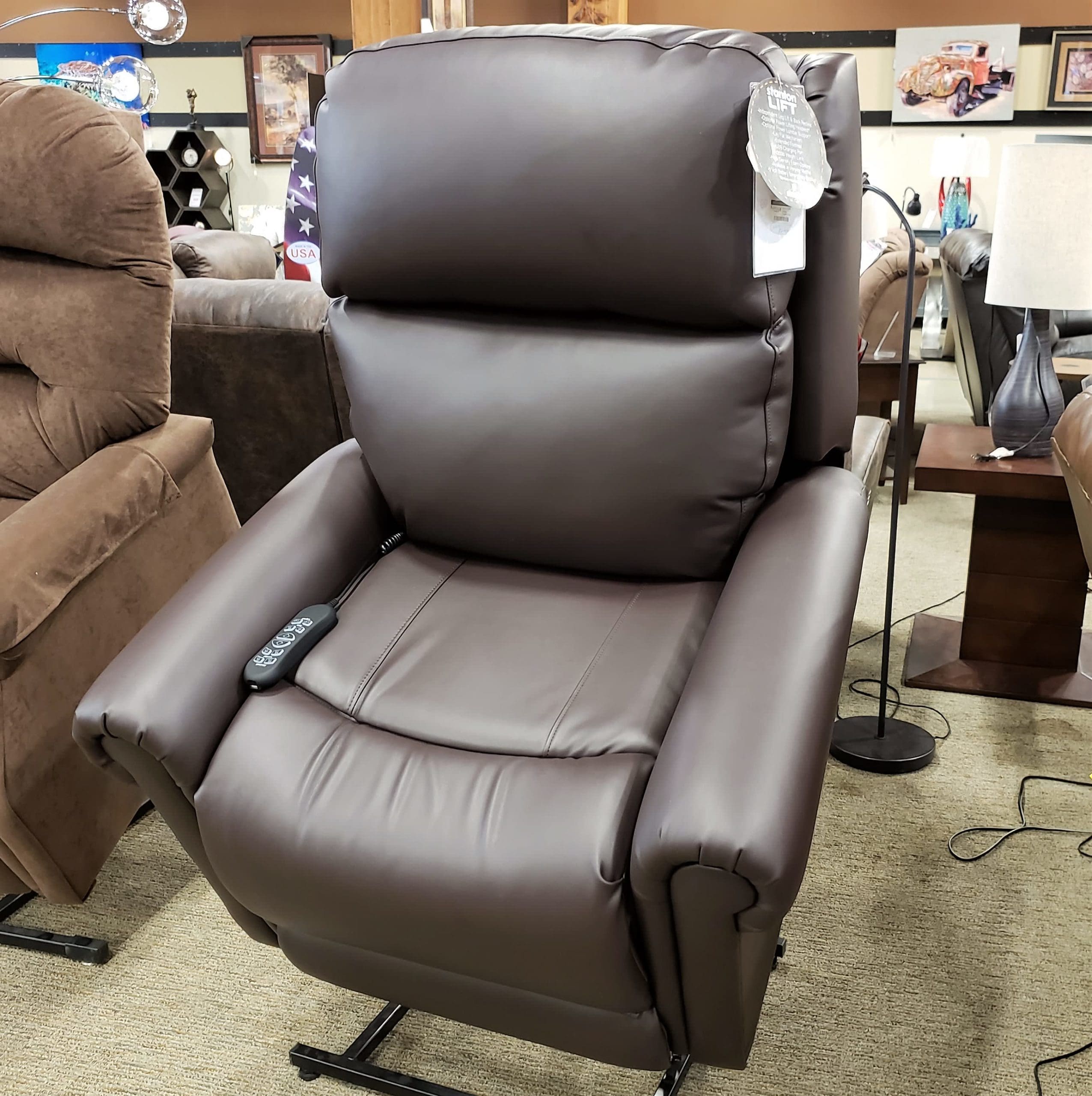 Stanton 87256B Santiago Chocolate Power Headrest/Lumbar Lift Chair ...