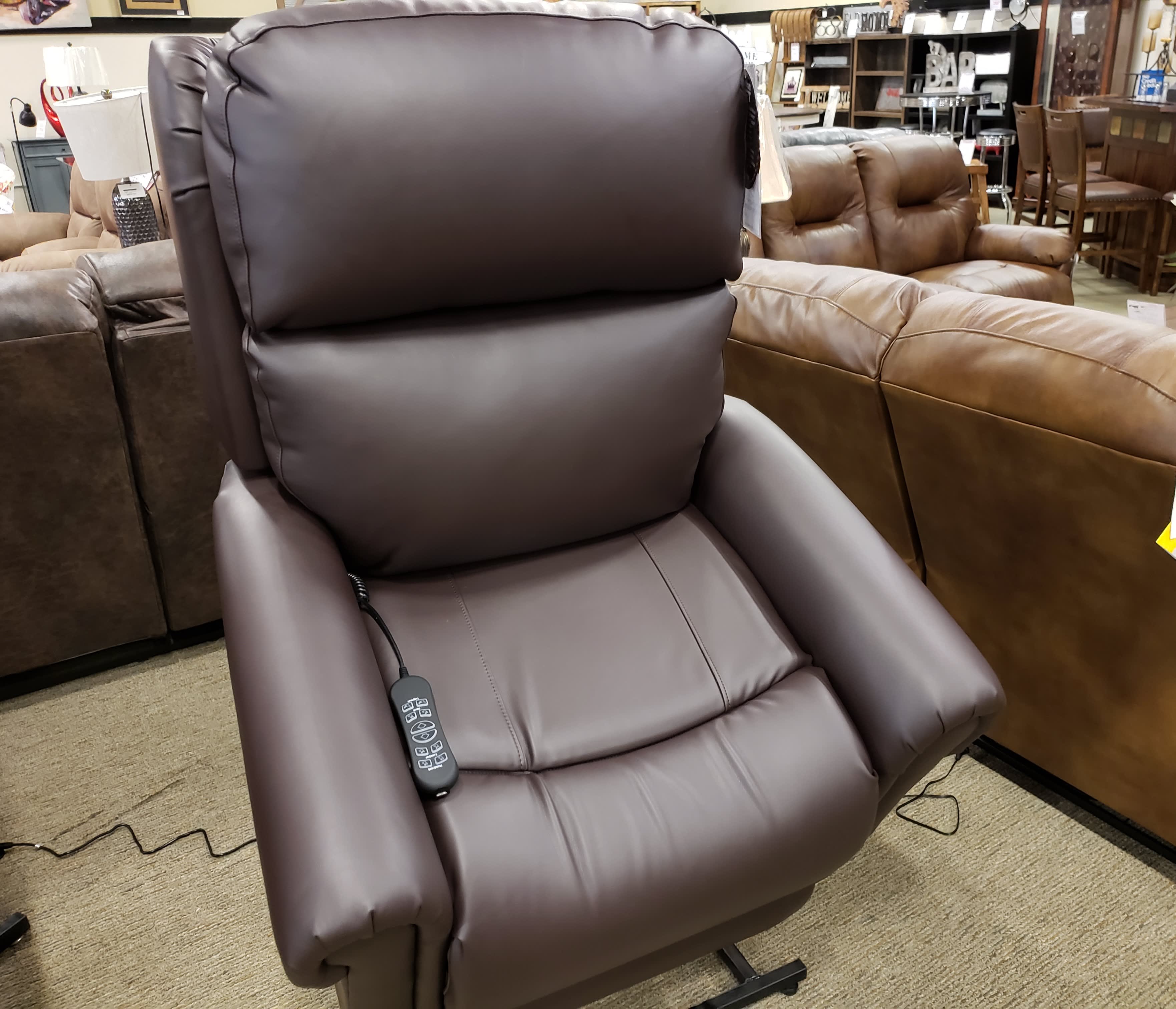 Stanton 87256B Santiago Chocolate Power Headrest/Lumbar Lift Chair ...