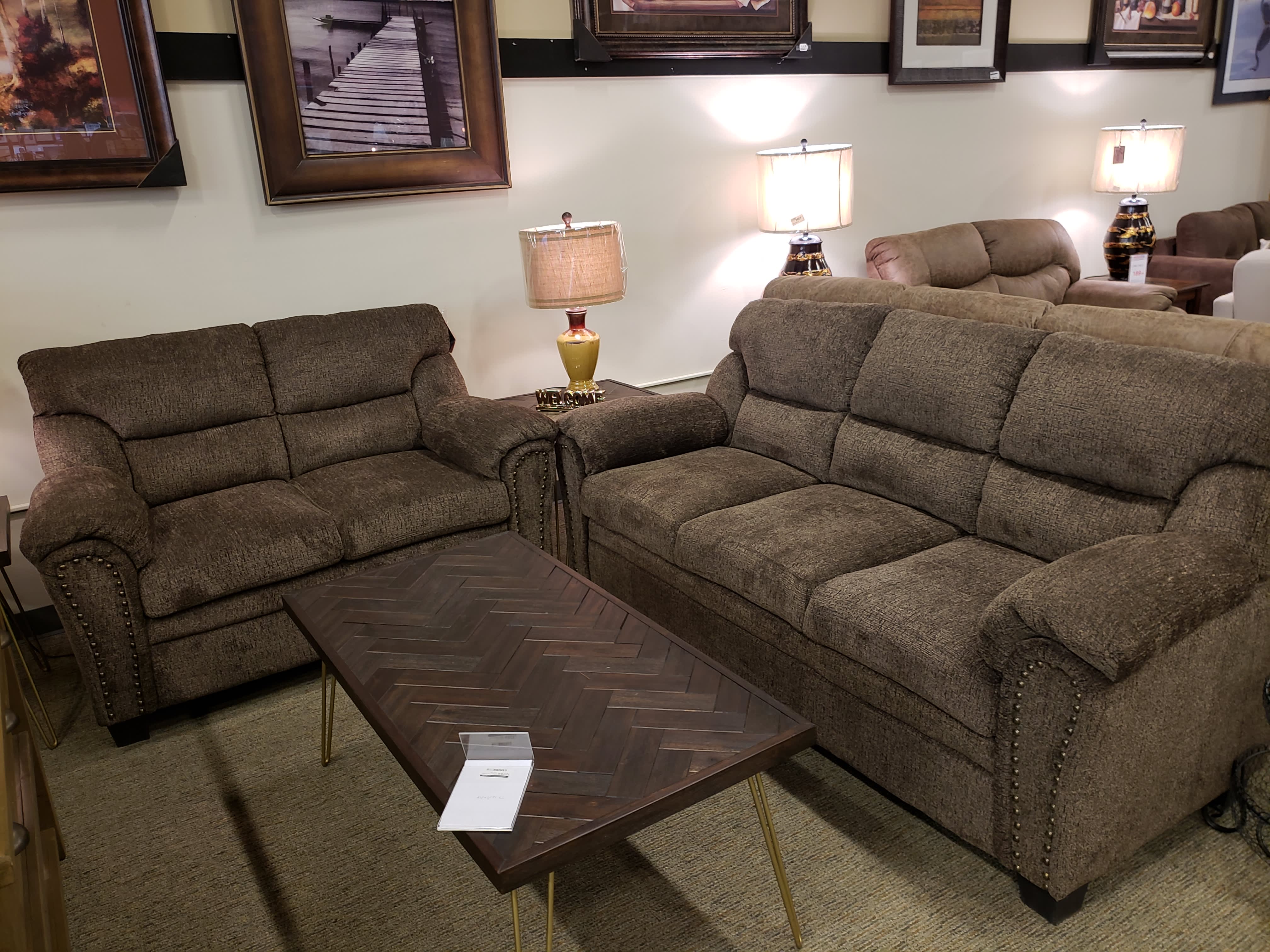 brown chenille sofa living room furniture