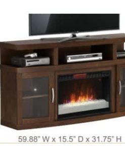 Twin Star Cantilever Cherry Mantel & Fireplace